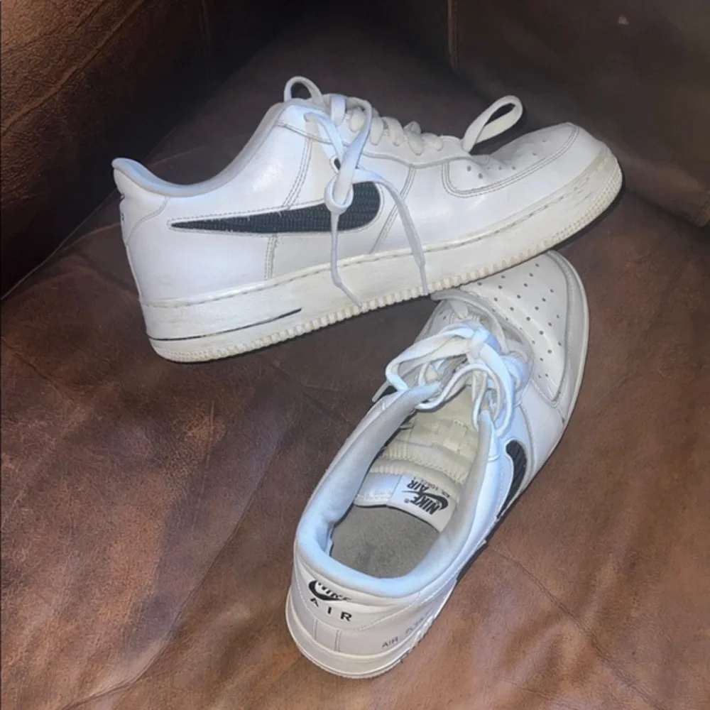 Nike Air White and Black Low-Top Sneakers